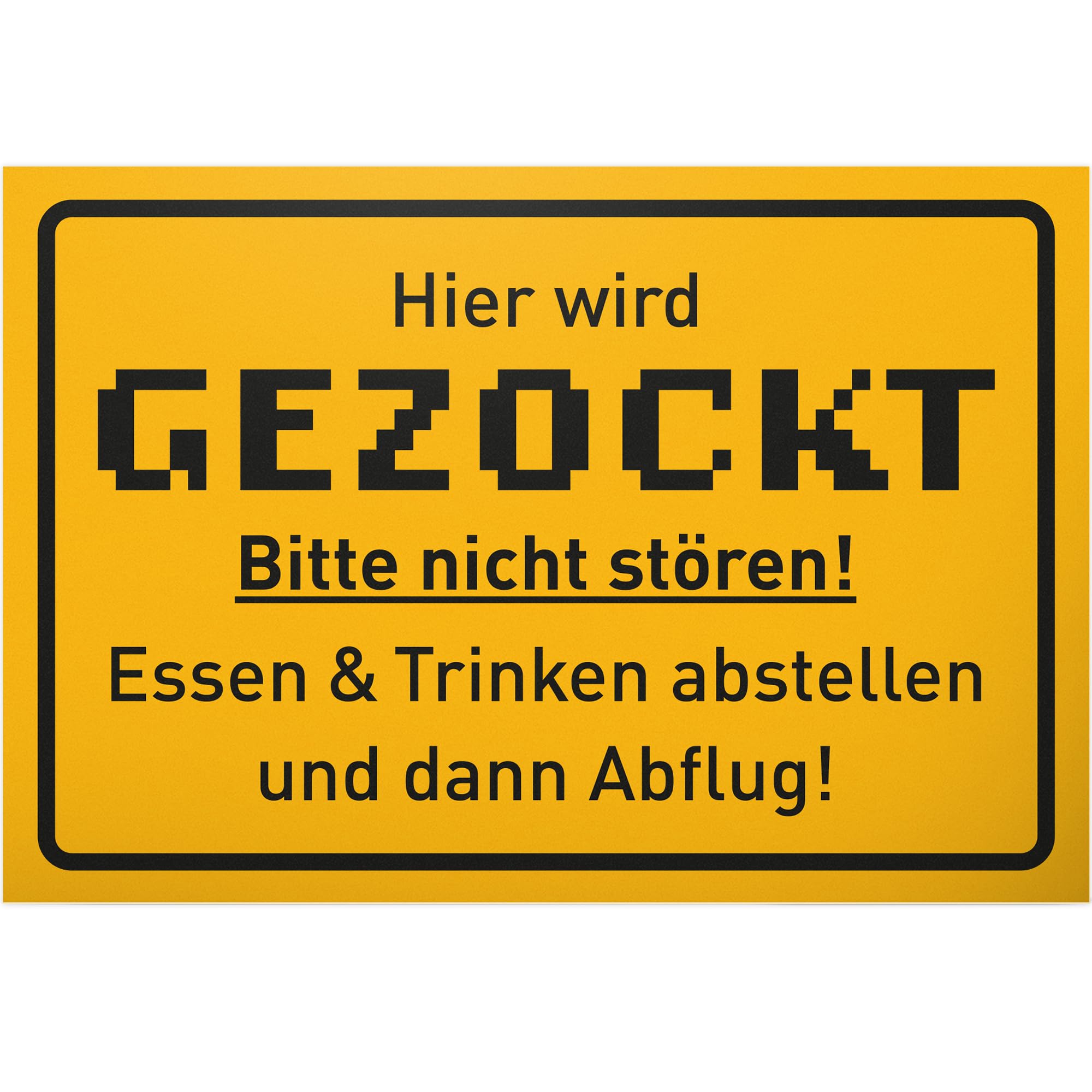 Zocker Türschild Partydeko