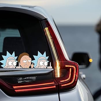 Reflektierende Rick and Morty Aufkleber