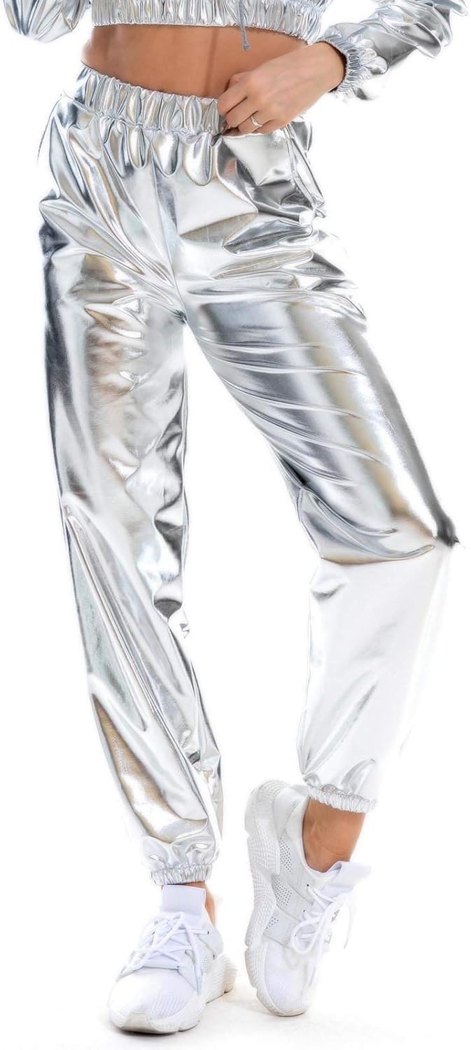 Metallic Jogger Hosen